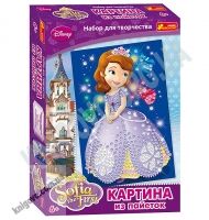 Набор для творчества Картинка из пайеток Disney Принцесса София 6+ Код 15153071Р Изд Ранок Набор для творчества Картинка из пайеток Disney Принцесса София 6+ Код 15153071Р Изд Ранок - Розмальовки