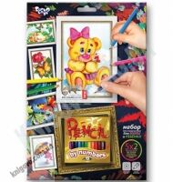 Раскраска карандашами по номерам Мишка Код: PBN-01-05 Изд: Danko Toys - Іграшки та набори для творчості