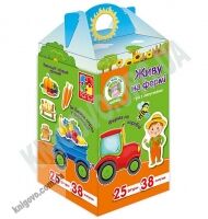 Гра на коробці з липучками Живу на фермі Код VT131211 Вид: Vladi Toys - ВЕЛИЧЕЗНА КУПА ІГРАШОК