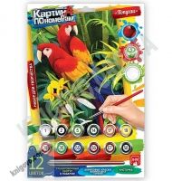 Картина по номерам Попугаи Код: KN-01-02 Изд: Danko Toys - КОСМІЧНІ ТОВАРИ