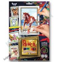 Раскраска карандашами по номерам Лошадка Код: PBN-01-03 Изд: Danko Toys - Іграшки та набори для творчості