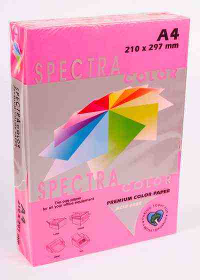 Папір кольоровий А4, 500 аркушів 75 г/м2 Spectra color 350 Малиновий неон - Канцелярські товари