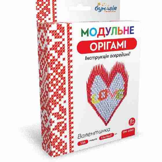 Модульне орігамі Валентинка 336 модулів OM-6061 Бумагія Модульне орігамі Валентинка 336 модулів OM-6061 Бумагія - Модульне орігамі