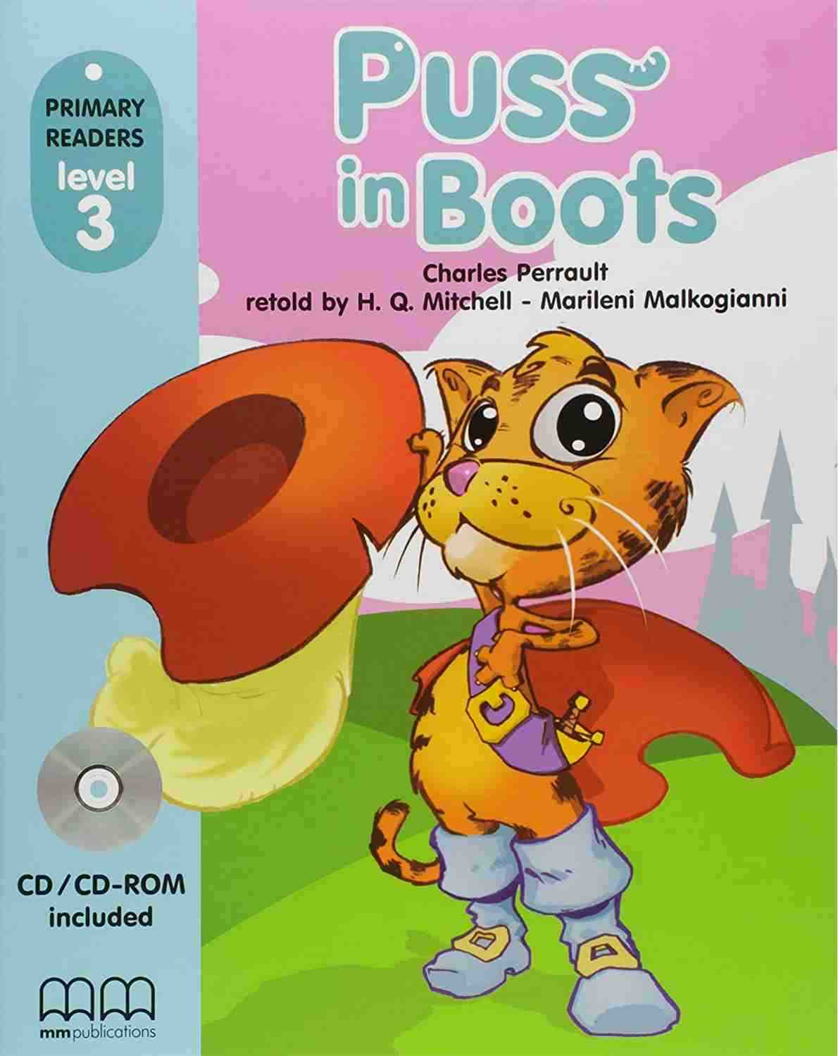 Книга для читання Primary Readers level 3 Puss in Boots with CD-ROM Авт: Mitchell H.Q. Charles Perrault Вид-во: MM Publications