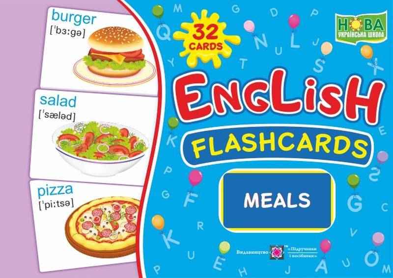 English Flashcards Meals / Страви Комплект флеш-карток з англійської мови НУШ Вознюк Л. Підручники і посібники English Flashcards Meals / Страви Комплект флеш-карток з англійської мови НУШ Вознюк Л. Підручники і посібники