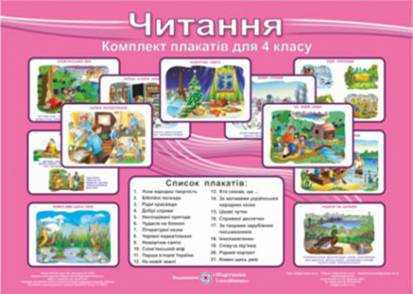 Наочно-демонстраційні таблиці для 4 класу.