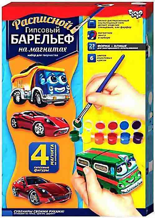 Расписной гипсовый барельеф на магнитах Транспорт Код: RGB-02-01 Danko Toys Расписной гипсовый барельеф на магнитах Транспорт Код: RGB-02-01 Danko Toys