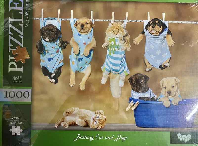 Пазлы 1000 элементов Bathing Cat and Dods Danko Toys Пазлы 1000 элементов Bathing Cat and Dods Danko Toys - КОСМІЧНІ ТОВАРИ