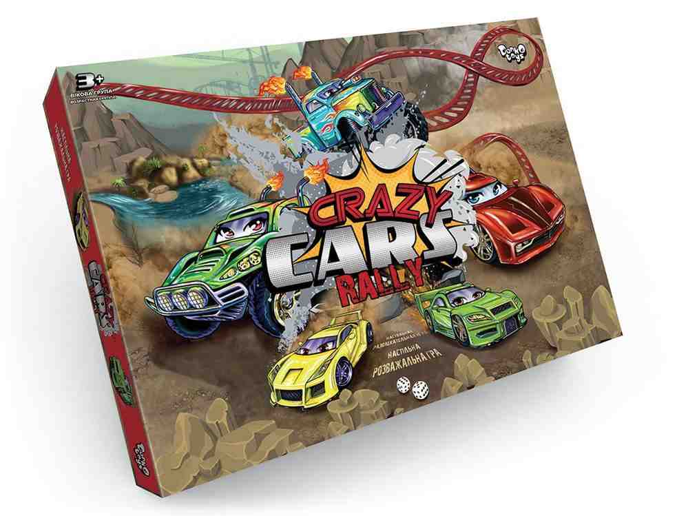 Настільна розважальна гра Crazy Cars Rally Danko Toys Настільна розважальна гра Crazy Cars Rally Danko Toys - ВЕЛИЧЕЗНА КУПА ІГРАШОК