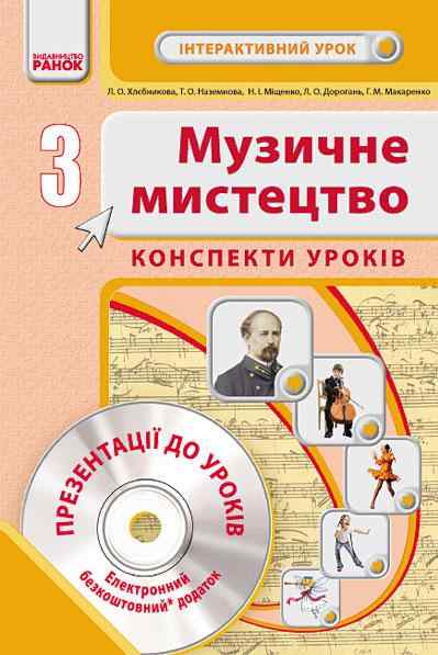 Музичне мистецтво 3 клас Конспекти уроків з CD Ранок - Методика для вчителя