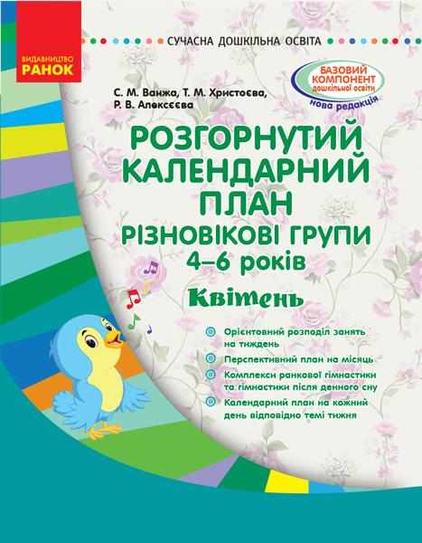 Розгорнутий календарний план Різновікові групи 4–6 років Квітень Сучасна дошкільна освіта Ранок