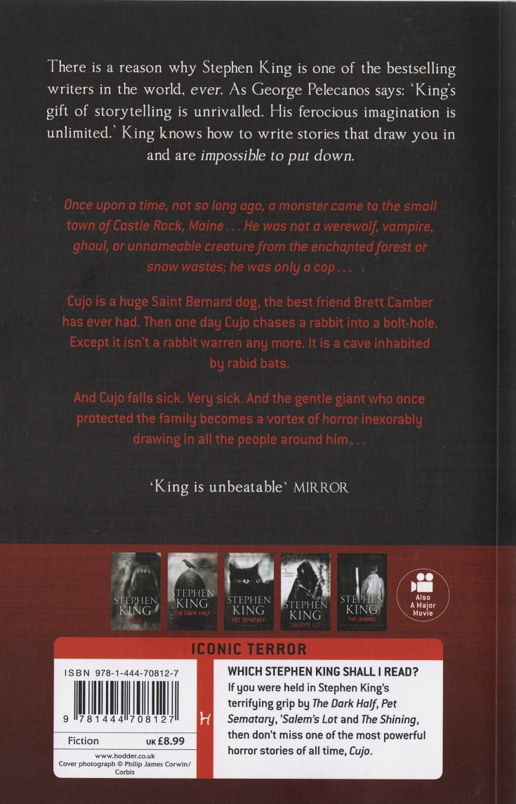 Cujo Авт: Stephen King Вид-во: Hodder & Stoughton Ltd - фото 2
