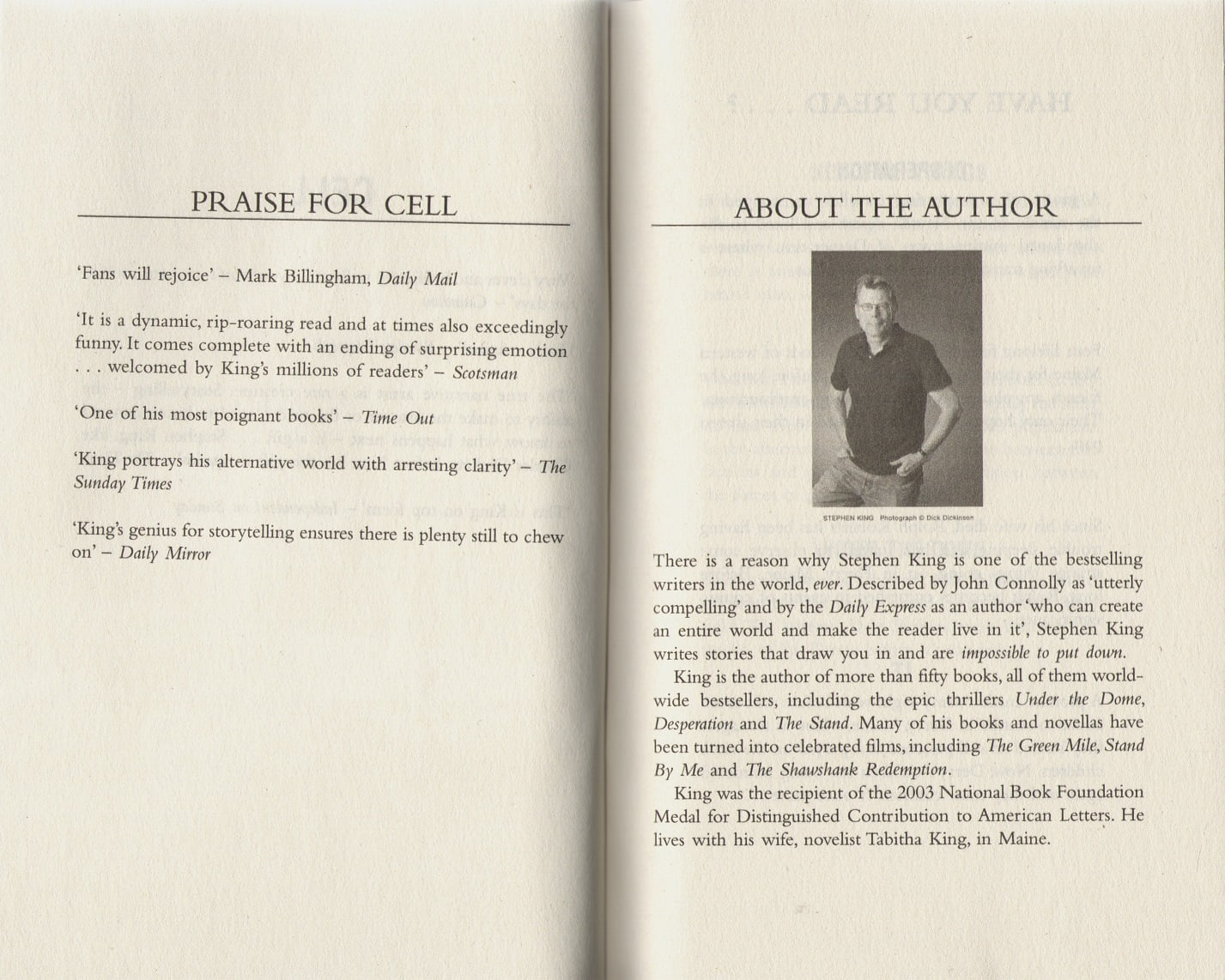Cell Авт: Stephen King Вид-во: Hodder & Stoughton Ltd - фото 3