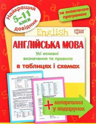 Найкращий довідник Англійська мова в таблицях та схемах 5-11 класи Оновлена програма Торсінг Найкращий довідник Англійська мова в таблицях та схемах 5-11 класи Оновлена програма Торсінг
