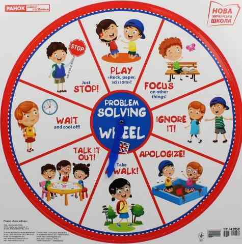 Коло вибору велике Problem Solving Wheel Англійська мова НУШ Ранок - Оформлення предметних кабінетів