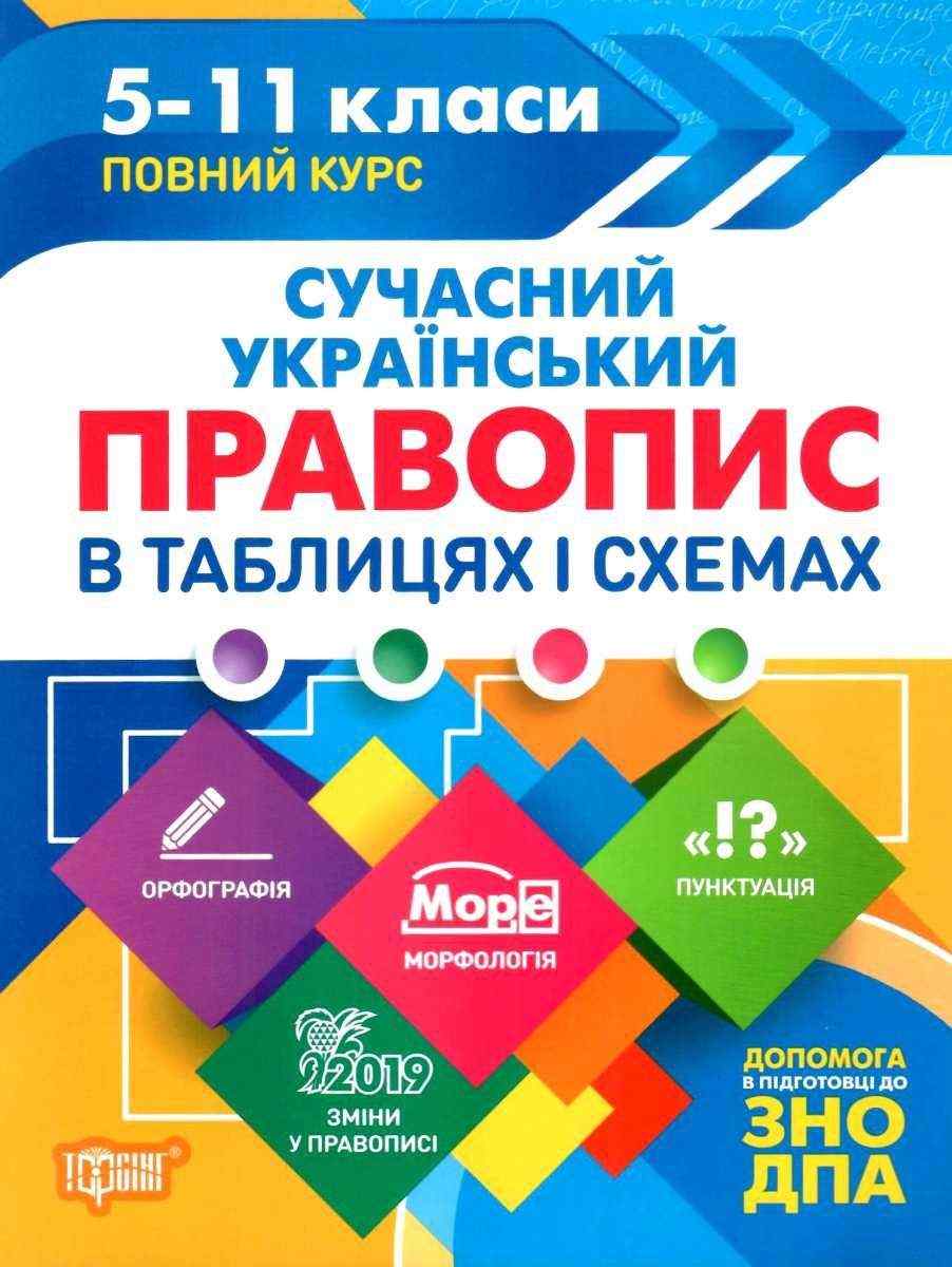 Сучасний український правопис в таблицях і схемах 5-11 класи Білик К. Торсінг Сучасний український правопис в таблицях і схемах 5-11 класи Білик К. Торсінг