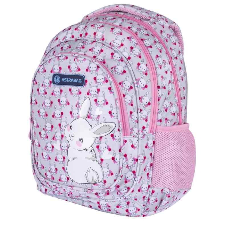 Ранець Astrabag 502021561 рожевий 39x28x15, 3 вiд, полiестер AB330 Sweet Bunny ортопедичний свiтловiдб. Ранець Astrabag 502021561 рожевий 39x28x15, 3 вiд, полiестер AB330 Sweet Bunny ортопедичний свiтловiдб. - Пенали, сумки, ранці