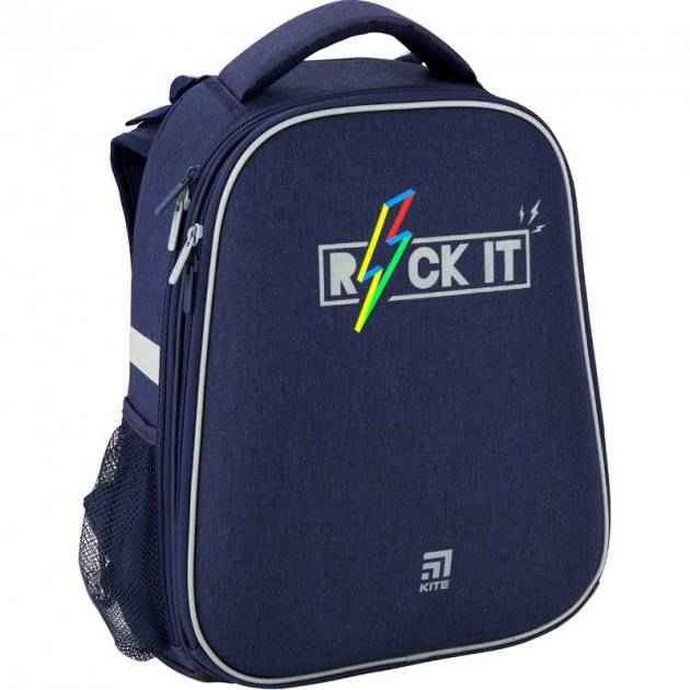 Ранець Kite 20 K20-531M-2 темно-синiй 38x29x16, 1000 гр, полiестер 531 Rock it ортоп. сп, каркасний свiтловiд. ел. Ранець Kite 20 K20-531M-2 темно-синiй 38x29x16, 1000 гр, полiестер 531 Rock it ортоп. сп, каркасний свiтловiд. ел. - Пенали, сумки, ранці