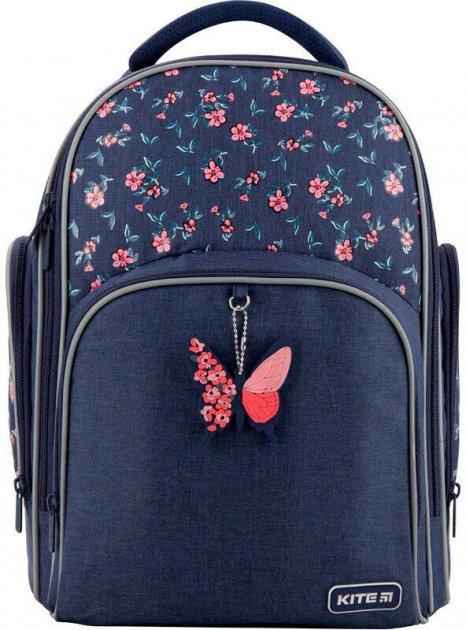 Ранець Kite 20 K20-706M-3 темон-синiй 38x29x16,5, 780 гр, полiестер 706M Beauty ортоп. сп, каркасний свiтловiд. ел. Ранець Kite 20 K20-706M-3 темон-синiй 38x29x16,5, 780 гр, полiестер 706M Beauty ортоп. сп, каркасний свiтловiд. ел. - Пенали, сумки, ранці
