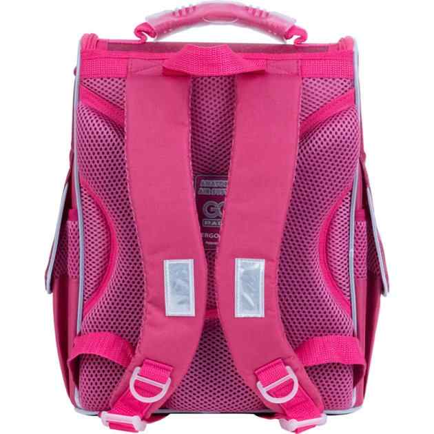 Ранець Kite 21 GO21-5001S-1 малиновий 34X26X13, 900 гр, полiестер Butterfly ортоп. сп, каркасний свiтловiд. ел. - фото 2
