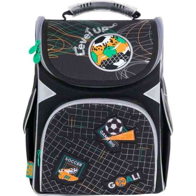 Ранець Kite 21 GO21-5001S-11 чорний 34X26X13, 900 гр, полiестер Level up ортоп. сп, каркасний свiтловiд. ел. Ранець Kite 21 GO21-5001S-11 чорний 34X26X13, 900 гр, полiестер Level up ортоп. сп, каркасний свiтловiд. ел. - Пенали, сумки, ранці