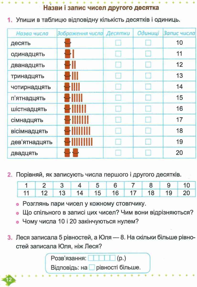 Навчальний посібник Математика 1 клас Частина 4 НУШ Авт: Козак М. Корчевська О. Вид-во: Підручники і Посібники - фото 4