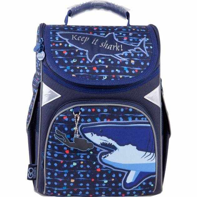 Ранець Kite 21 GO21-5001S-9 темно-синiй 34X26X13, 900 гр, полiестер Shark, ортоп. сп. Ранець Kite 21 GO21-5001S-9 темно-синiй 34X26X13, 900 гр, полiестер Shark, ортоп. сп. - Пенали, сумки, ранці