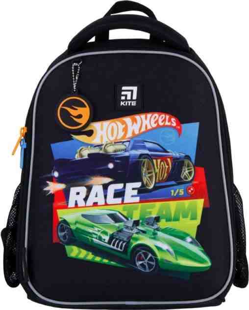 Ранець Kite 21 HW21-555S чорний Hot Wheels 35х26х13,5, 820 гр, EVA полiестер 555 HW ортоп. сп. Ранець Kite 21 HW21-555S чорний Hot Wheels 35х26х13,5, 820 гр, EVA полiестер 555 HW ортоп. сп. - Пенали, сумки, ранці