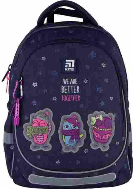 Ранець Kite 21 K21-700M-2 темно-синiй 38x28x168, 730 гр, полiестер, 700 Better together ортоп. сп. свiтловiд. ел. Ранець Kite 21 K21-700M-2 темно-синiй 38x28x168, 730 гр, полiестер, 700 Better together ортоп. сп. свiтловiд. ел. - Пенали, сумки, ранці