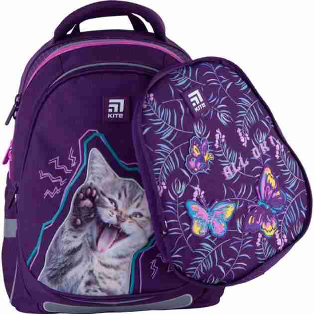 Ранець Kite 21 K21-700M(2p)-3 темно-фiолетов 38x29x16,5, 720 гр, полiестер 700(2p) Inspiration ортоп. сп свiтловiд. ел. Ранець Kite 21 K21-700M(2p)-3 темно-фiолетов 38x29x16,5, 720 гр, полiестер 700(2p) Inspiration ортоп. сп свiтловiд. ел. - Пенали, сумки, ранці
