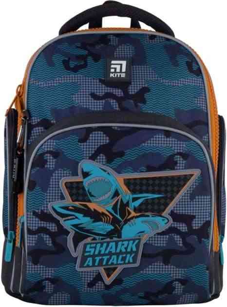 Ранець Kite 21 K21-706S-1 темно-сiрий 36x29x16,5, 870 гр, полiестер 706S Shark attack ортоп. сп. свiтловiд. ел. Ранець Kite 21 K21-706S-1 темно-сiрий 36x29x16,5, 870 гр, полiестер 706S Shark attack ортоп. сп. свiтловiд. ел. - Пенали, сумки, ранці