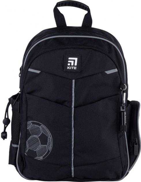 Ранець Kite 21 K21-771S-1 чорний 36x25x12, 650 гр, полiестер 771 The ball ортоп. сп. свiтловiд. ел. Ранець Kite 21 K21-771S-1 чорний 36x25x12, 650 гр, полiестер 771 The ball ортоп. сп. свiтловiд. ел. - Пенали, сумки, ранці