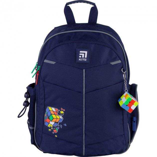 Ранець Kite 21 K21-771S-2 темно-синiй 36x25x12, 650 гр, полiестер, 771 Rubik's cube ортоп. сп. свiтловiд. ел. Ранець Kite 21 K21-771S-2 темно-синiй 36x25x12, 650 гр, полiестер, 771 Rubik's cube ортоп. сп. свiтловiд. ел. - Пенали, сумки, ранці