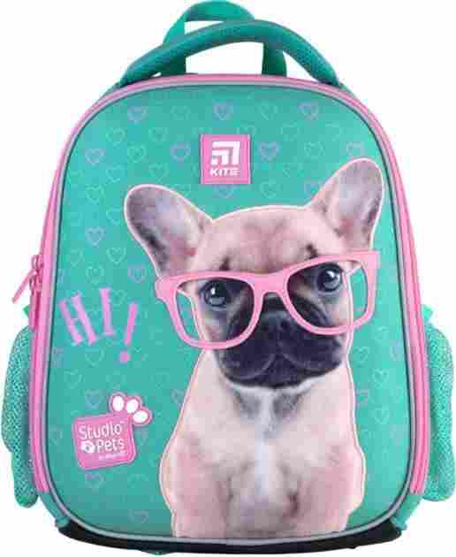 Ранець Studio Pets Kite 21 SP21-555S-1 бiрюзовий 35х25х13, 830 гр, EVA полiестер, 555 SP-1, ортоп. сп. каркасний свiтловiд. ел. Ранець Studio Pets Kite 21 SP21-555S-1 бiрюзовий 35х25х13, 830 гр, EVA полiестер, 555 SP-1, ортоп. сп. каркасний свiтловiд. ел. - Пенали, сумки, ранці