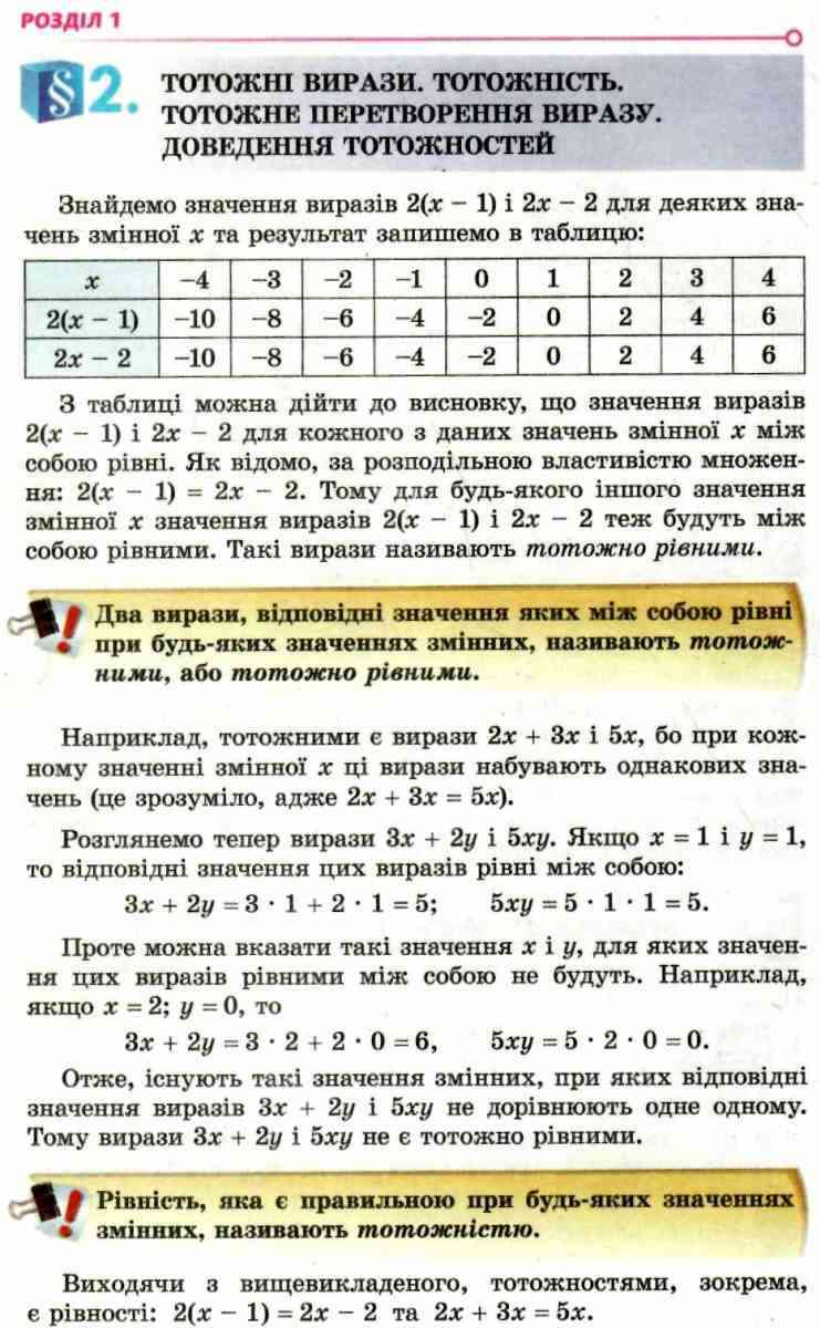 Підручник Алгебра 7 клас Нова програма Авт: Істер О.С. Вид-во: Генеза - фото 2