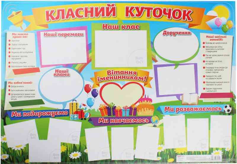 Класний куточок Плакат Ранок Класний куточок Плакат Ранок - Оформлення предметних кабінетів