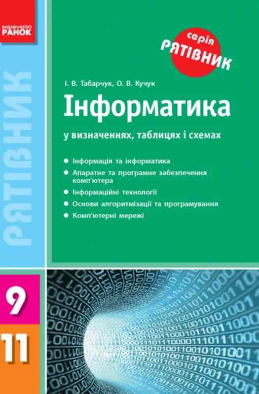 Рятівник Інформатика у визначеннях таблицях і схемах 9-11 класи Табарчук І. Ранок Рятівник Інформатика у визначеннях таблицях і схемах 9-11 класи Табарчук І. Ранок - Довідники