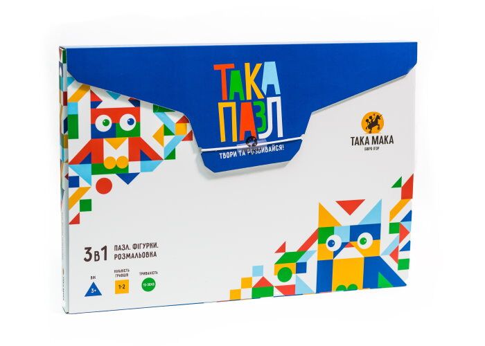 Настольная игра ТАКА МАКА Така Пазл 3 в 1 Песик (синій) (укр.) (60209-UA) - Така Мака Настольная игра ТАКА МАКА Така Пазл 3 в 1 Песик (синій) (укр.) (60209-UA) - Така Мака - Подарунок до Різдва