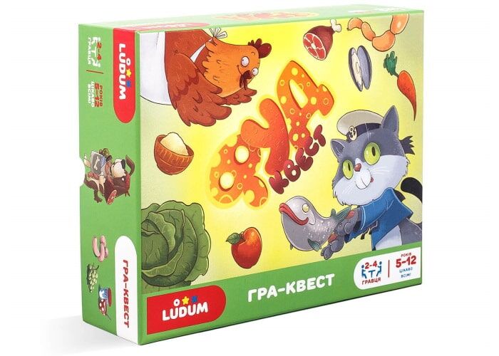 Настольная игра Ludum ФУДквест (укр.) (LG2047-61) - Ludum Настольная игра Ludum ФУДквест (укр.) (LG2047-61) - Ludum - Подарунок до Різдва