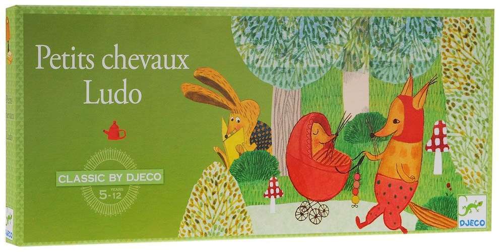 Настольная игра Djeco Лудо (Ludo, Petits chevaux) (DJ05215) - DJECO - Дитячі ігри
