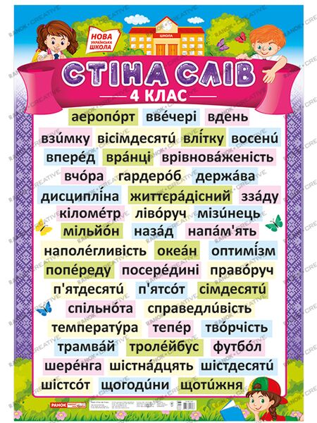 Плакат.Стіна слів.4 клас - фото 1