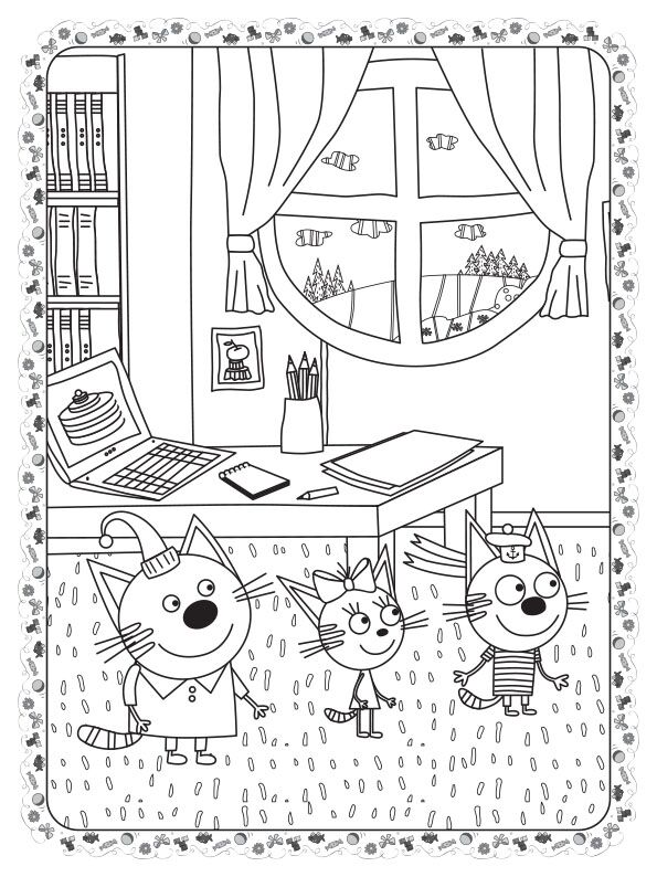 Три коти Кіношедевр Кольоровий штрих Розмальовка Kids-E-Cat Ранок - фото 2