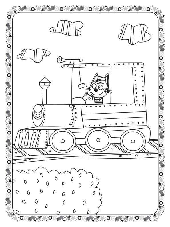 Кольоровий штрих Три коти Залізниця Kids-E-Cat Ранок - фото 4