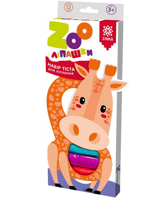 Тісто для ліплення ZOOліпашки Жираф 35г/12кол/12ст - Подарункові набори для дитячої творчості