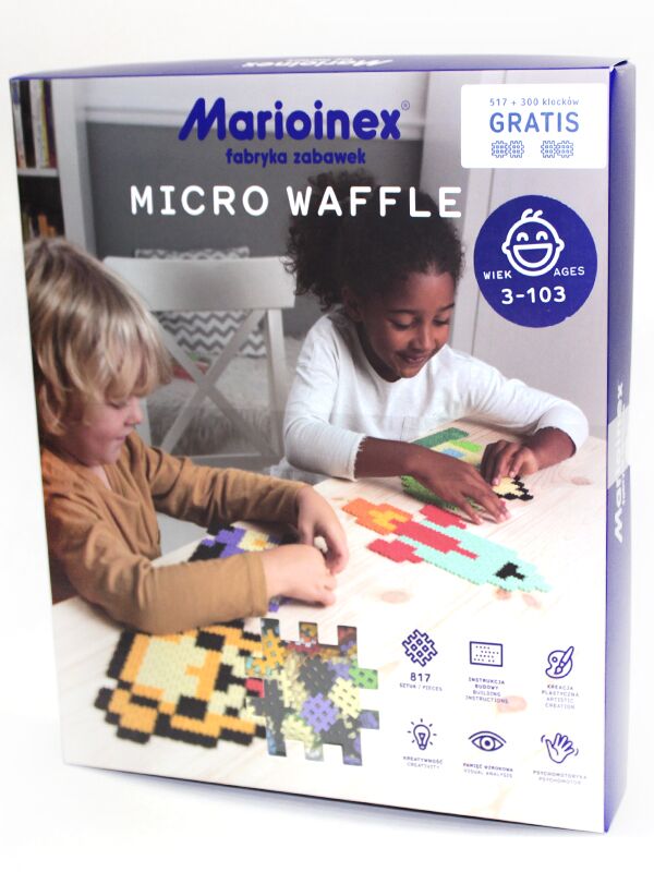Конструктор MICRO WAFFLE з картками (517 деталей) Конструктор MICRO WAFFLE з картками (517 деталей) - Конструктори