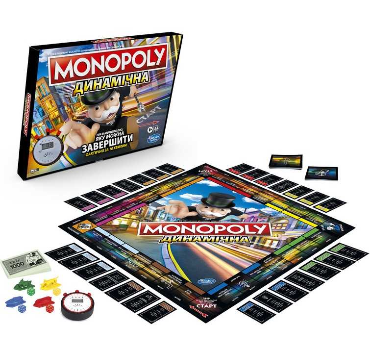 Настільна гра Gaming Монополія Перегони українська версія E7033 Hasbro - фото 2