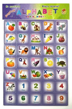 Плакат навчальний Alphabet (англійська абетка) магнітний - Наочність, Плакати та Демонстраційні картки