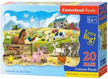 Castorland 20maxi. Animals on the Farm / Тварини на фермі - Пазли