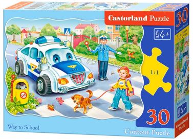 Castorland Puzzle 30. Way to School / Дорога до школи - Пазли