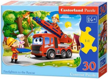 Castorland Puzzle 30. Firefighters to the Rescue / Порятунок кошенят - Пазли